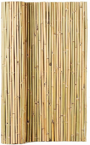 Natural rolled bamboo fence - natural,