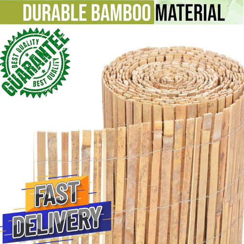 Bamboo slat fence screen roll - bamboo,