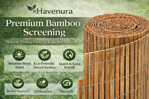 Natural bamboo fence - bamboo, screening