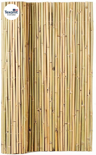Natural rolled bamboo fence - natural,