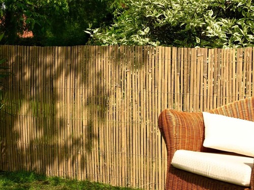 Bamboo slat fence screen - bamboo, roll