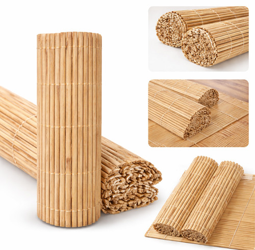 Bamboo slat fence screen - fence, roll