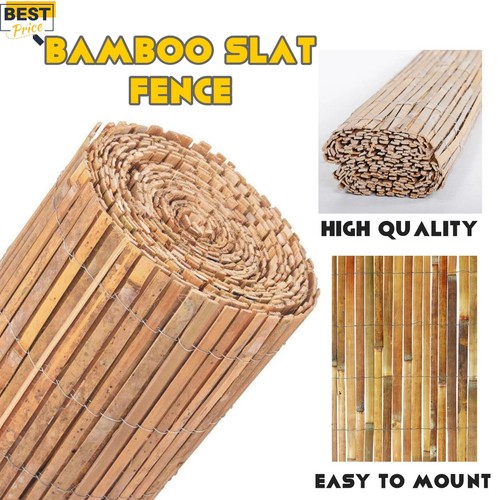 Bamboo slat fence roll screen - bamboo,