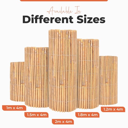 Slatted bamboo fence - 4m,
