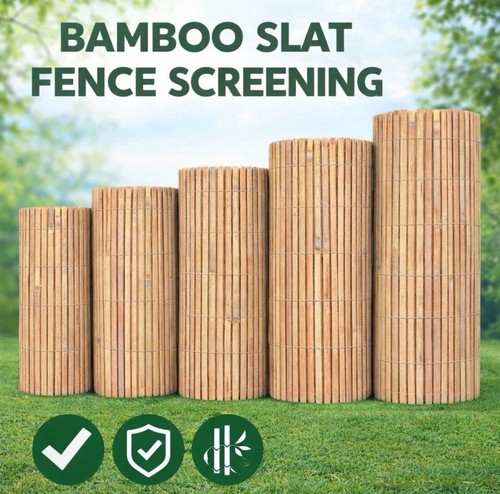 Bamboo slat fence - bamboo,