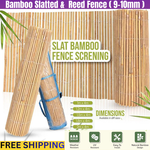 Bamboo slatted fence high - bamboo,