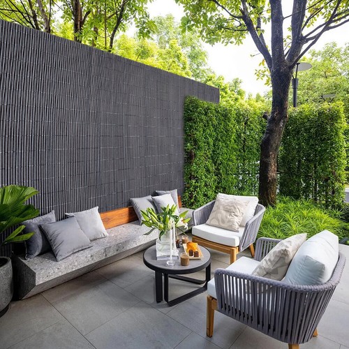 Bamboo slat fence screen roll - slat,