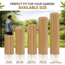 4M Natural Bamboo Slat Fence