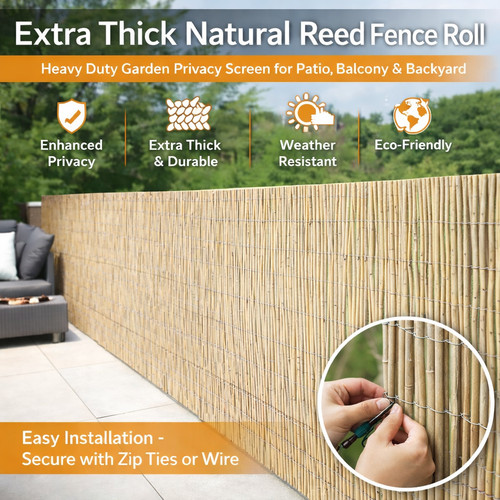 Reed fencing extra thick - reed,