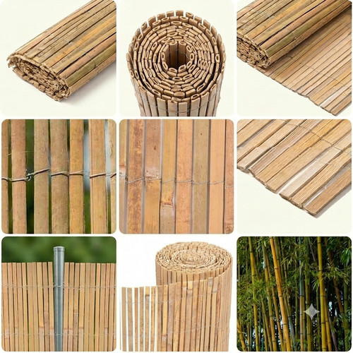 Split bamboo slat - split, fencing