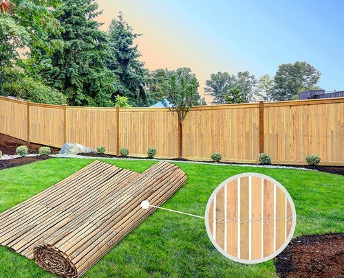 Bamboo slat fence screen roll - fence,